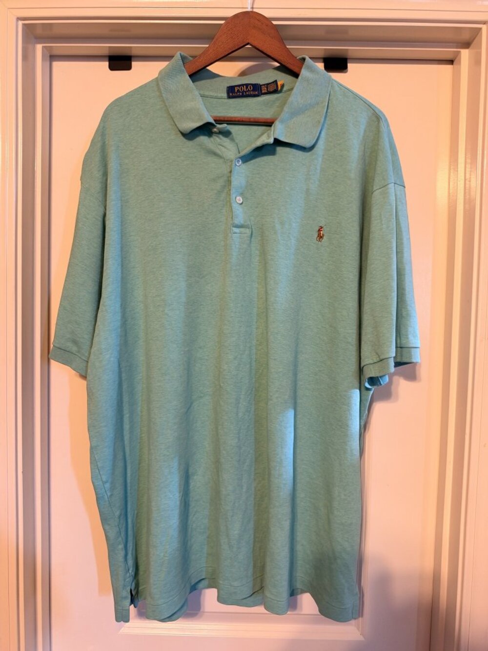 Polo Ralph Lauren Mint Heather Polo Shirt Men's 3XLT Big & Tall Short Sleeve